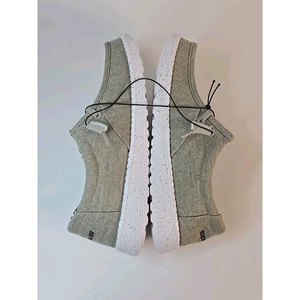 Eddie Bauer‎ Canvas Lace Up Surrey Loafers Grey / White Woman Size 8